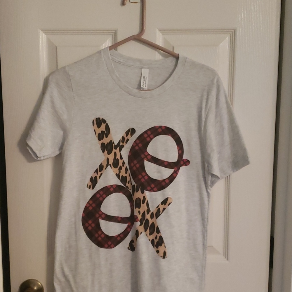 Bella Canvas Leopard and Plaid Print XOXO Tee